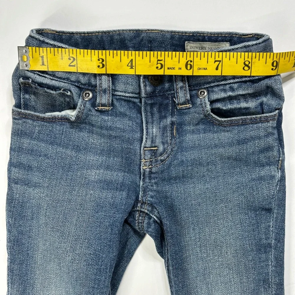 Ralph Lauren Bowery Skinny Jeans Kids 2/2T Denim Blue‎ Cotton Blend EUC Preppy